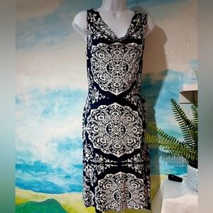 INC International Concepts Navy & white dress